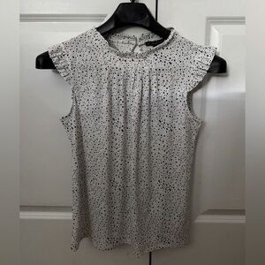 Black and white spotted tank top, size small